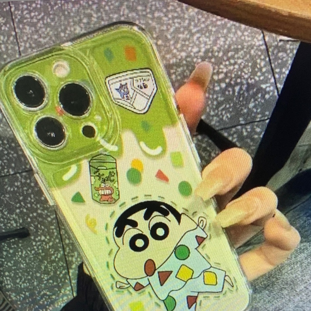 Playful Cartoon Character Phone Case - Green